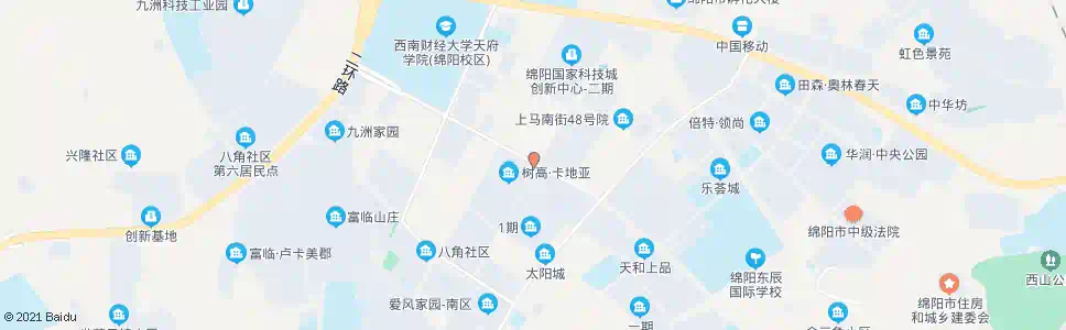 绵阳创业大道_公交站地图_绵阳公交_妙搜公交查询2025