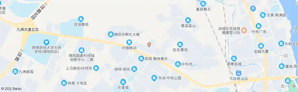 绵阳科技路_公交站地图_绵阳公交_妙搜公交查询2025