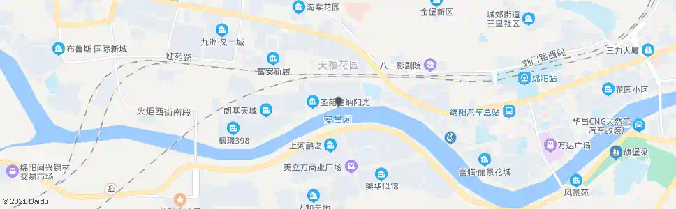 绵阳恒业塞纳阳光_公交站地图_绵阳公交_妙搜公交查询2025