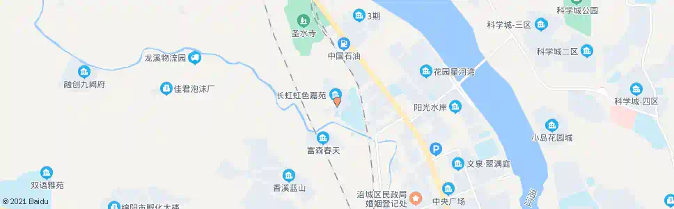 绵阳虹色嘉苑_公交站地图_绵阳公交_妙搜公交查询2025