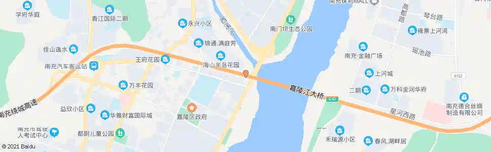 南充白塔嘉陵江大桥_公交站地图_南充公交_妙搜公交查询2025