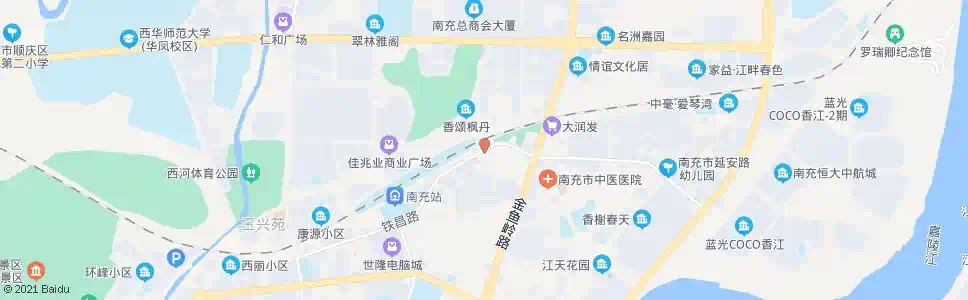 南充百步街口_公交站地图_南充公交_妙搜公交查询2025