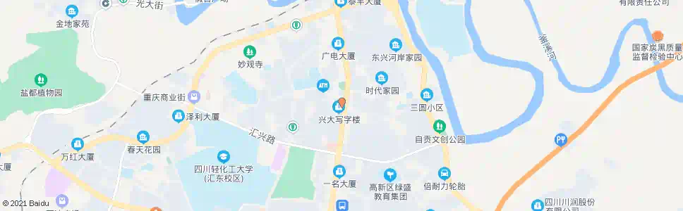自贡兴大金茂大厦(电脑城)_公交站地图_自贡公交_妙搜公交查询2025