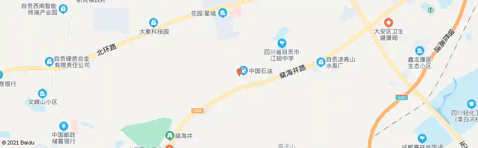 自贡凉水井_公交站地图_自贡公交_妙搜公交查询2025