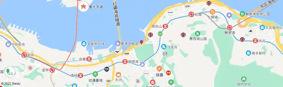 香港銅鑼灣避風塘_巴士站地圖_香港巴士_妙搜巴士搜尋2025