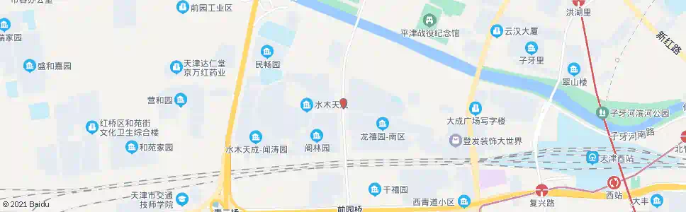 天津阁林园_公交站地图_天津公交_妙搜公交查询2025