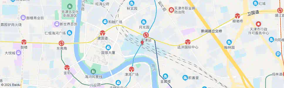 天津干校_公交站地图_天津公交_妙搜公交查询2025