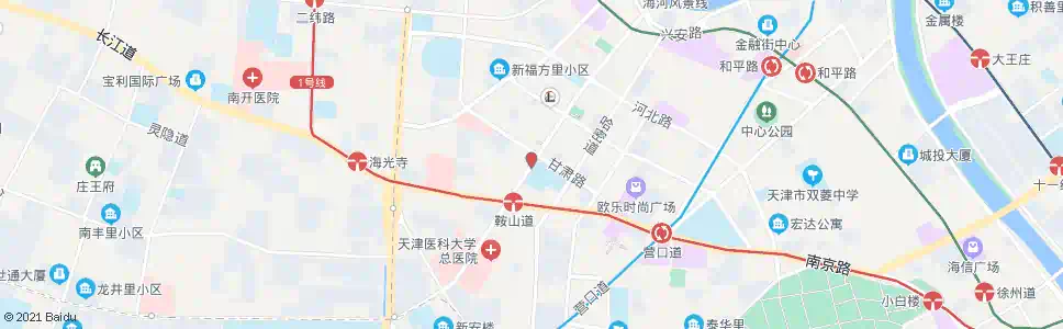 天津甘肃路(鞍山道)_公交站地图_天津公交_妙搜公交查询2025