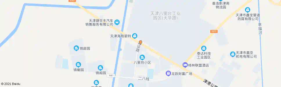 天津南八里台工业区_公交站地图_天津公交_妙搜公交查询2025