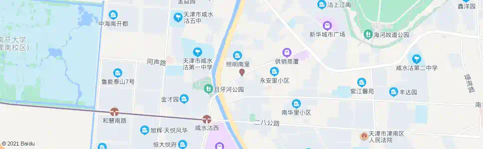 天津照明南里_公交站地图_天津公交_妙搜公交查询2025
