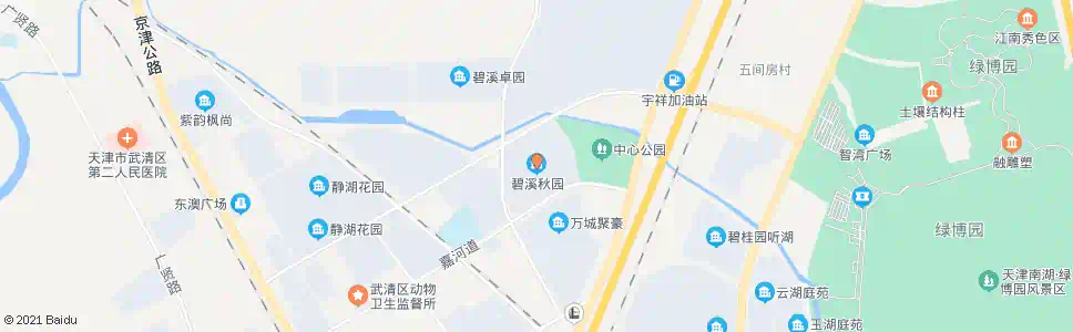 天津碧溪秋园_公交站地图_天津公交_妙搜公交查询2025