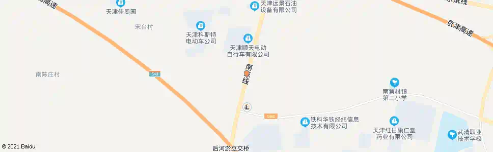 天津朱庄村_公交站地图_天津公交_妙搜公交查询2025
