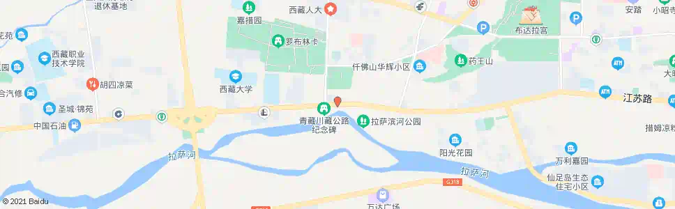 拉萨纪念碑站_公交站地图_拉萨公交_妙搜公交查询2025