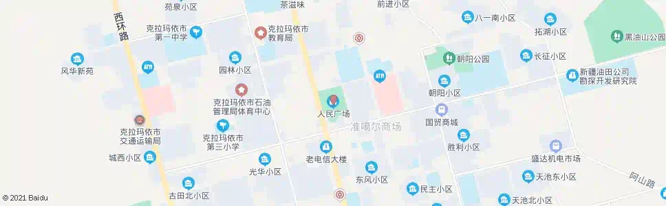 克拉玛依人民广场_公交站地图_克拉玛依公交_妙搜公交查询2025