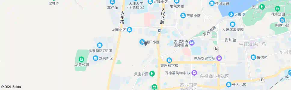大理烟厂宿舍_公交站地图_大理公交_妙搜公交查询2025