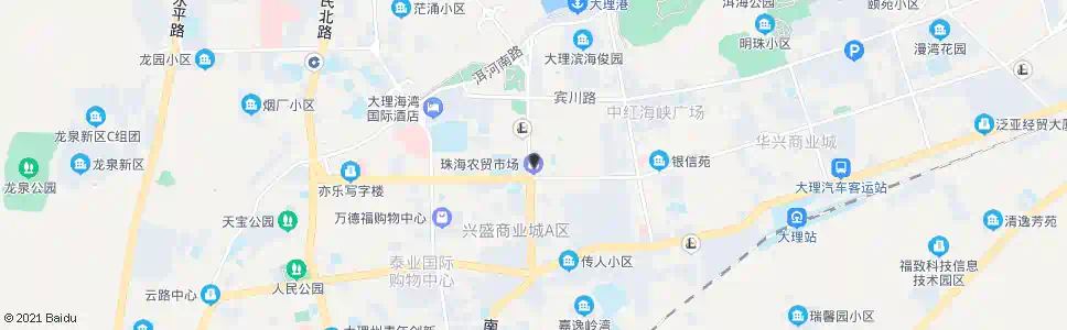 大理珠海市场_公交站地图_大理公交_妙搜公交查询2025