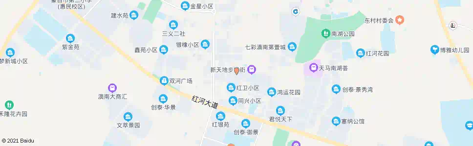 红河红竺园_公交站地图_红河公交_妙搜公交查询2025