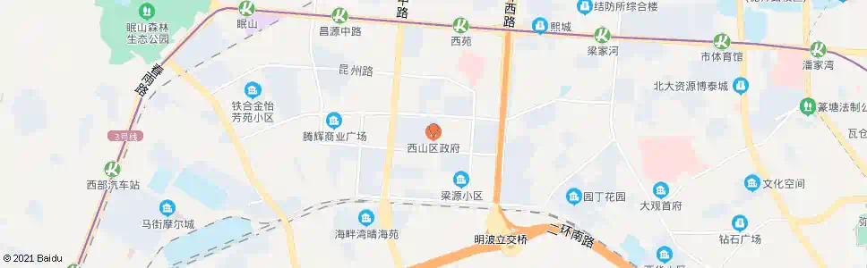 昆明西山区政府_公交站地图_昆明公交_妙搜公交查询2025