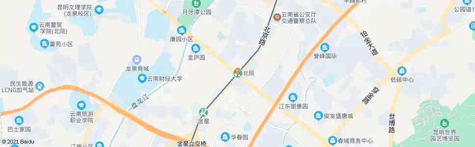 昆明北辰大道(北辰地铁站)_公交站地图_昆明公交_妙搜公交查询2025