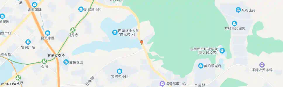 昆明东三环长地埂村_公交站地图_昆明公交_妙搜公交查询2025