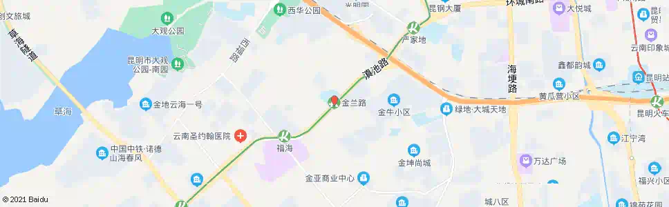 昆明金兰路_公交站地图_昆明公交_妙搜公交查询2025