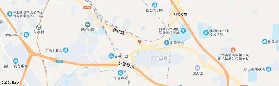 昆明小新村立交桥北_公交站地图_昆明公交_妙搜公交查询2025