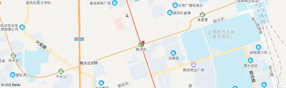 昆明联大街(轨道交通1号线联大街地铁站)_公交站地图_昆明公交_妙搜公交查询2025