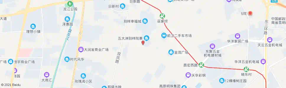 昆明中苜蓿村_公交站地图_昆明公交_妙搜公交查询2025