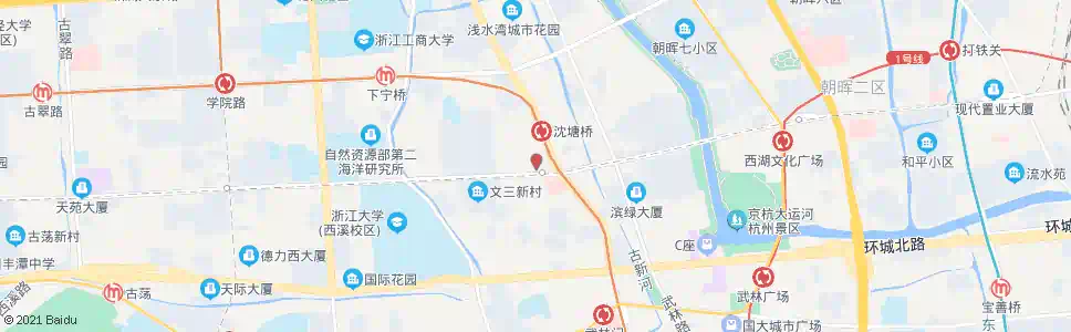 杭州文三支路_公交站地图_杭州公交_妙搜公交查询2025