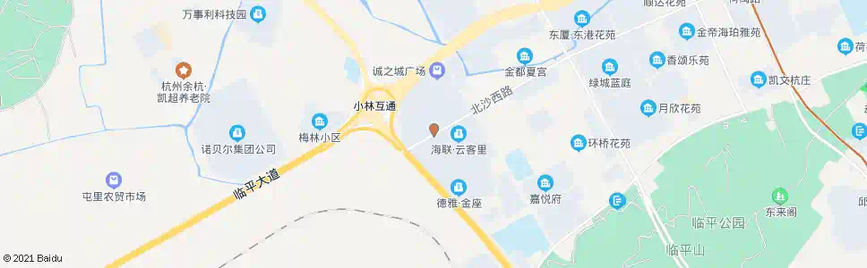 杭州北沙路西口_公交站地图_杭州公交_妙搜公交查询2025