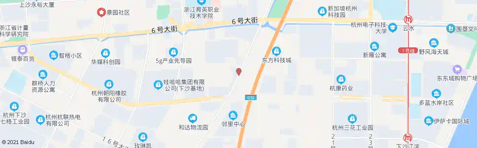 杭州十一号路十号大街口_公交站地图_杭州公交_妙搜公交查询2025