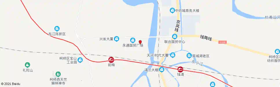 杭州永通国贸_公交站地图_杭州公交_妙搜公交查询2025