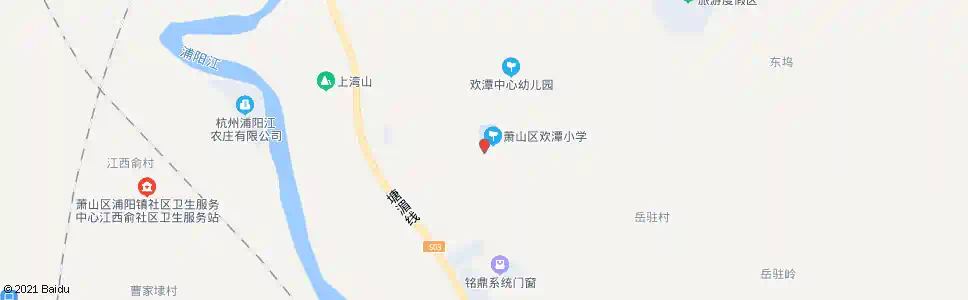 杭州欢潭初中_公交站地图_杭州公交_妙搜公交查询2025