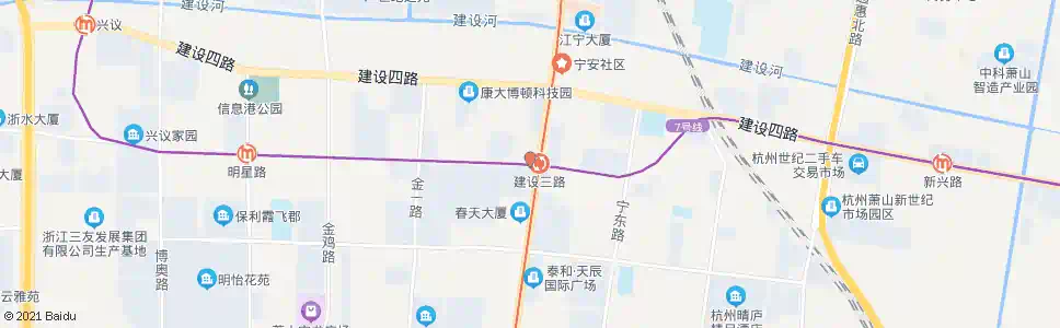 杭州建设三路站_公交站地图_杭州公交_妙搜公交查询2025
