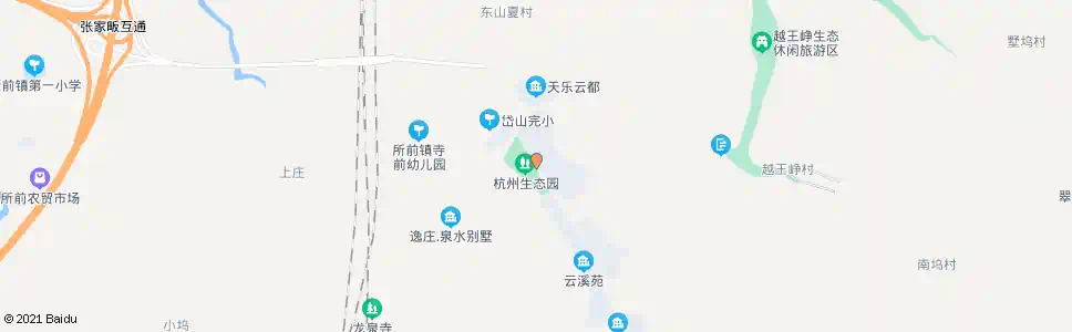 杭州杭州生态园入口_公交站地图_杭州公交_妙搜公交查询2025