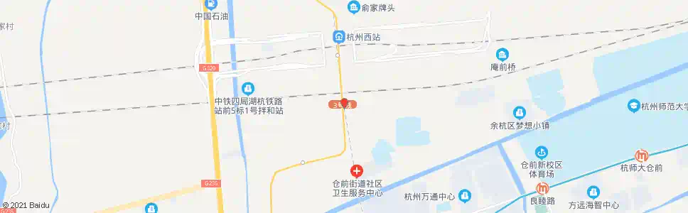 杭州仓前火车站_公交站地图_杭州公交_妙搜公交查询2025