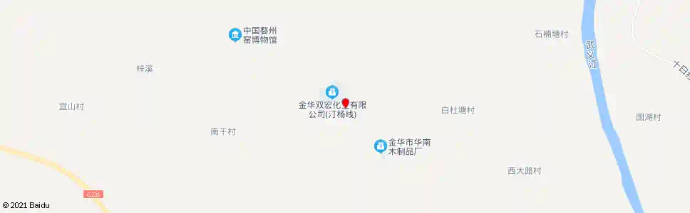金华白杜堂路口(石楠塘路口)_公交站地图_金华公交_妙搜公交查询2025