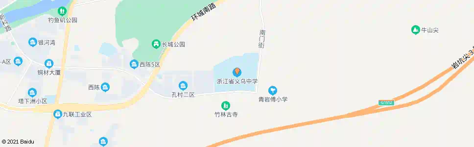 金华义乌中学南_公交站地图_金华公交_妙搜公交查询2025