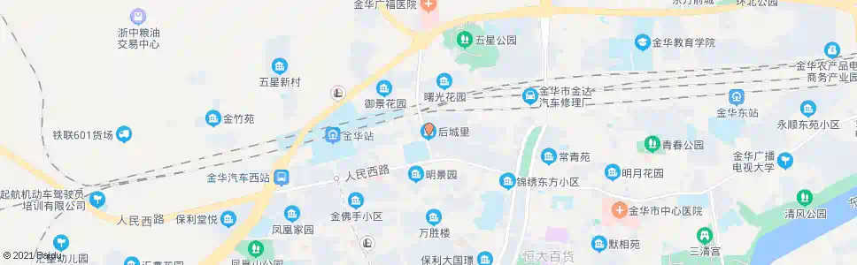 金华后城里_公交站地图_金华公交_妙搜公交查询2025