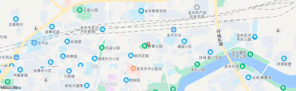 金华青春公园_公交站地图_金华公交_妙搜公交查询2025