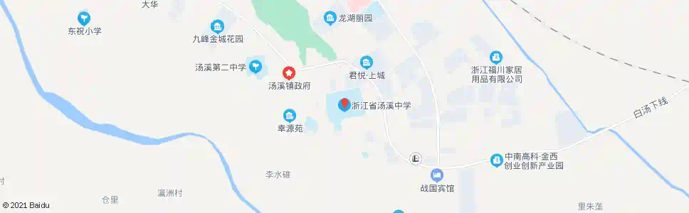 金华汤溪高级中学东_公交站地图_金华公交_妙搜公交查询2025