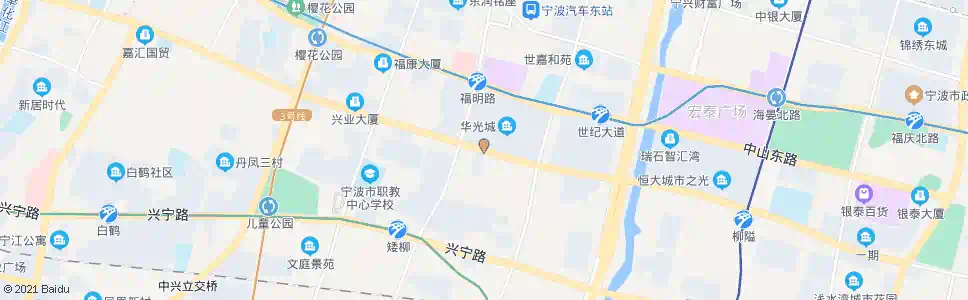 宁波华光城_公交站地图_宁波公交_妙搜公交查询2025