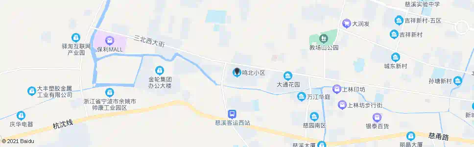 宁波鸣北小区_公交站地图_宁波公交_妙搜公交查询2025