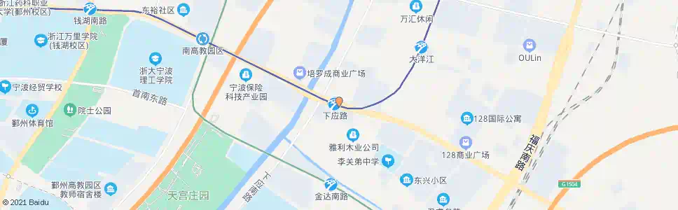 宁波鄞县大道下应路口_公交站地图_宁波公交_妙搜公交查询2025
