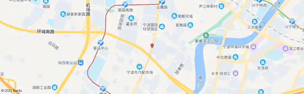 宁波环城西路环城南路口_公交站地图_宁波公交_妙搜公交查询2025