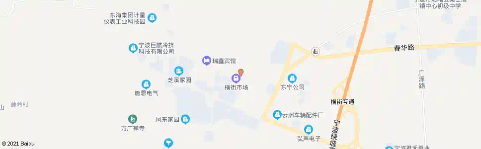宁波横街菜场_公交站地图_宁波公交_妙搜公交查询2025