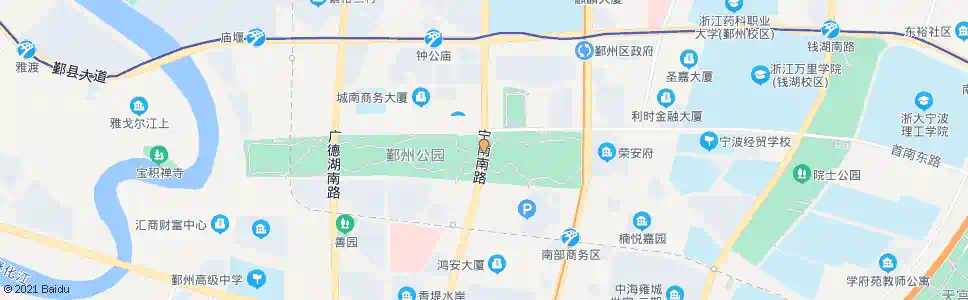 宁波鄞州公园_公交站地图_宁波公交_妙搜公交查询2025
