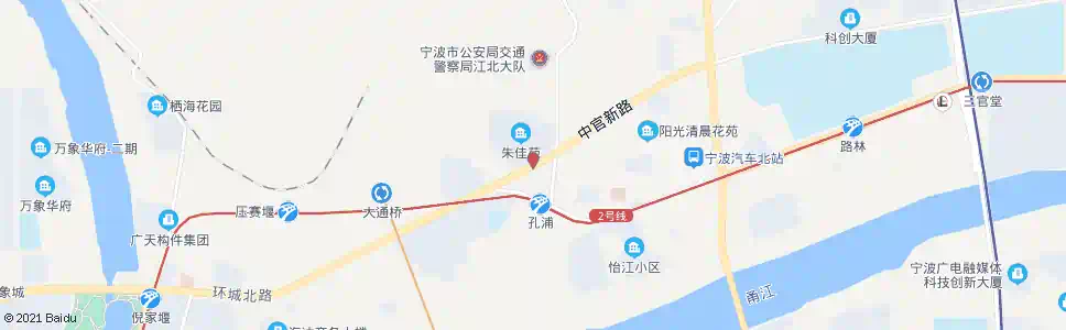 宁波中官新路梅竹路口_公交站地图_宁波公交_妙搜公交查询2025