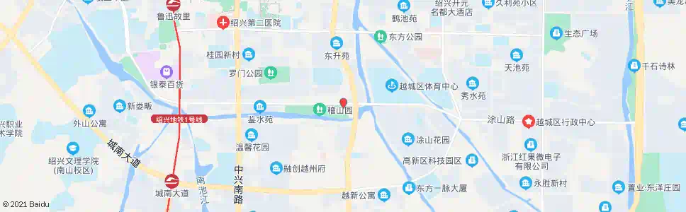 绍兴稽山桥西_公交站地图_绍兴公交_妙搜公交查询2025