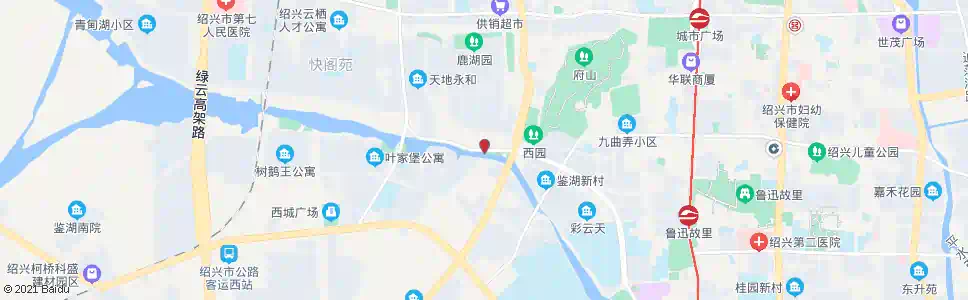 绍兴鉴湖前街_公交站地图_绍兴公交_妙搜公交查询2025